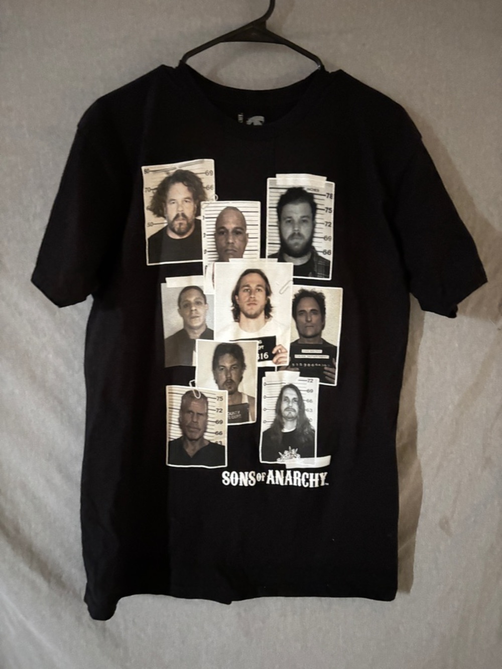 Rare Sons of Anarchy Mugshot Shirt. Twentieth Century Fox Promo. Size L